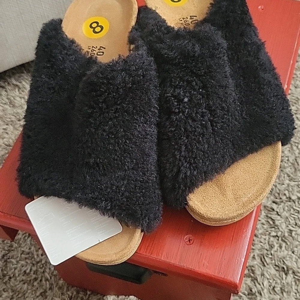 Papillio by Birkenstocks Namica Shearling Wedge Teddy Black 38 40 41 NWOB
